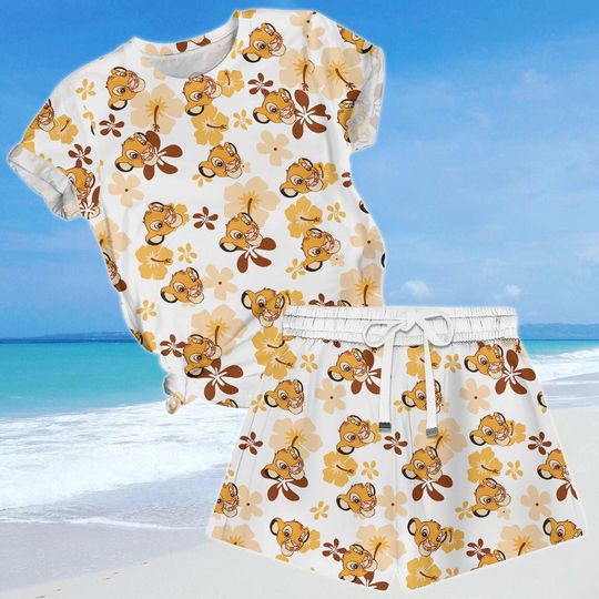 Discover Disneyyy Simbaa Lion King hort pajamas set