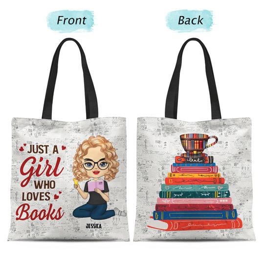 Discover Girl Who Loves Books - Gift For Reading Lovers - Personalized Custom Tote Bag