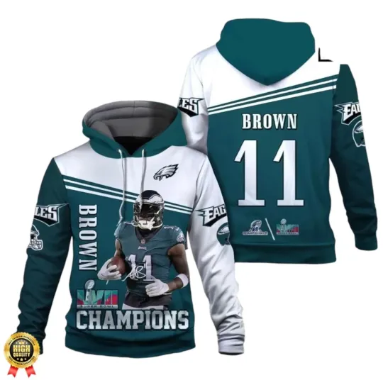 Discover A J Brown 11 3D Hoodie All Over Print
