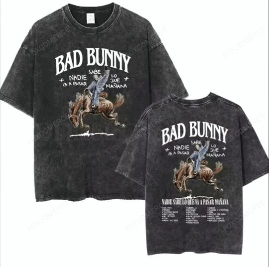 Discover Bad Bunny Aesthetic Shirt Sin Explicaciones Vintage Tee Reggaeton Fan Gift Top