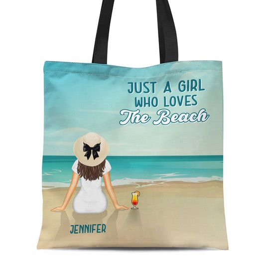 Discover Just A Girl - Summer Gift For Girl - Personalized Tote Bag