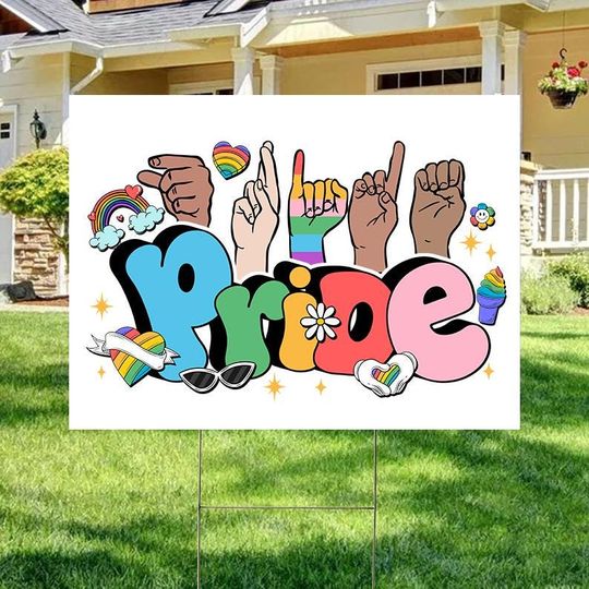 Discover Pride Yard Sign, Diversity Inclusion Equality Kindness Yard Sign