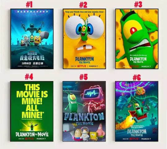 Discover Plankton The Movie (2025) poster- Poster Wall Decor - No Frame