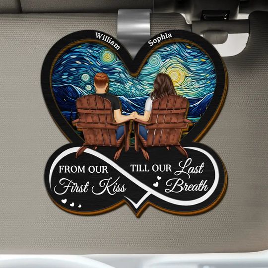 Discover You & Me We Got This Till Our Last Breath - Personalized Custom Shaped Car Visor Clip