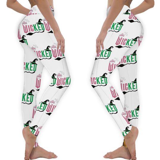 Discover Wicked Movie Pink And Green Leggings