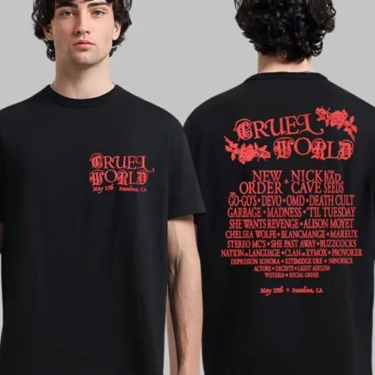 Discover Cruel World Festival 2025 Lineup In Pasadena CA On May 17 2025 Tee