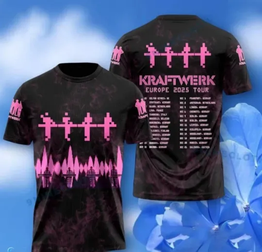 Discover Kraftwerkkkkkk Europe 2025 Tour Dates 3D AOP T Shirt