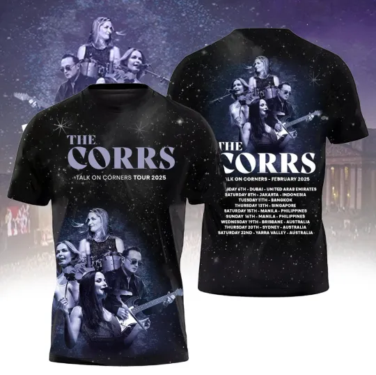 Discover The Corrssss tour 2025 Talk On Corners 3D T-Shirt