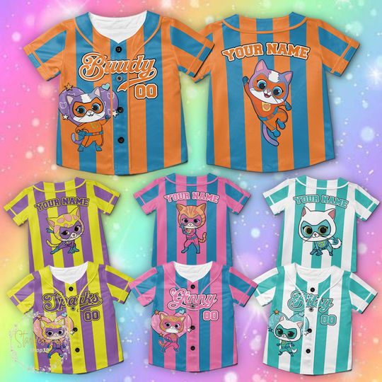 Discover Personalized Super Kitties Baseball Jersey Two Color, Disneyyy Junior Super Kitties