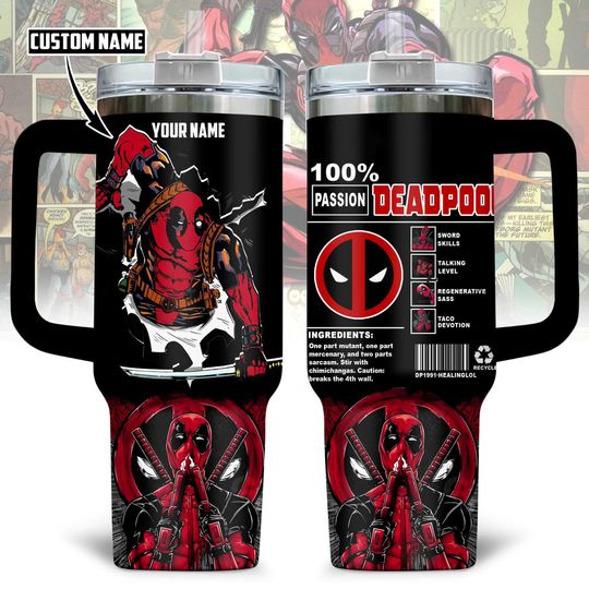Discover Custom Deadpooll Tumbler 40Oz, Superhero Tumbler Cup, Movie Coffee Tumbler