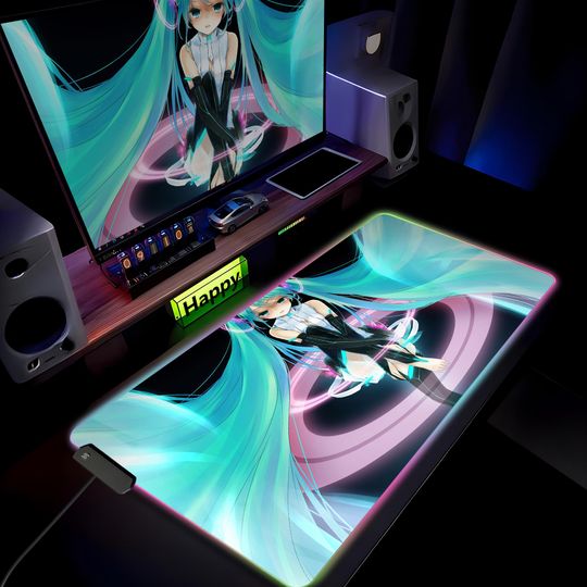 Discover RGB LED Gaming Mouse Pad Anime Desk Mat