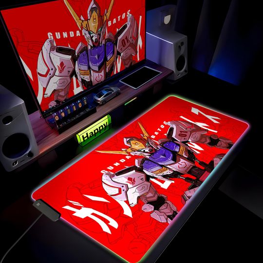 Discover Gundam Gaming Desk Mat: Anime Mousepad with RGB LED Lights