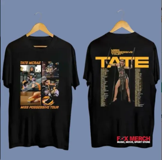 Discover Tate McRae Miss Possessive World Tour Concert 2025 T-Shirt