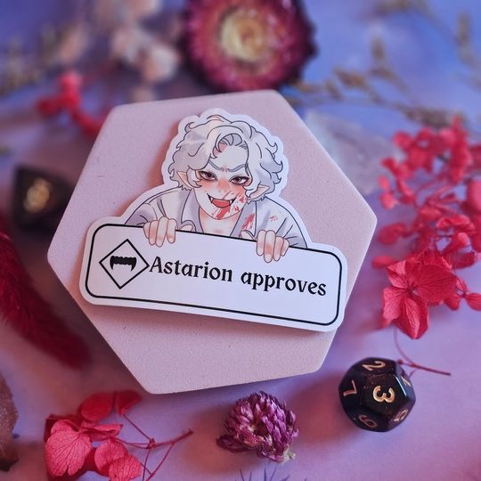 Discover Baldurs gate 3 Astarion Approves sticker