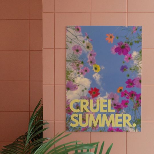 Discover Taylor Cruel Summer Poster, Lover Album Lyrics Print