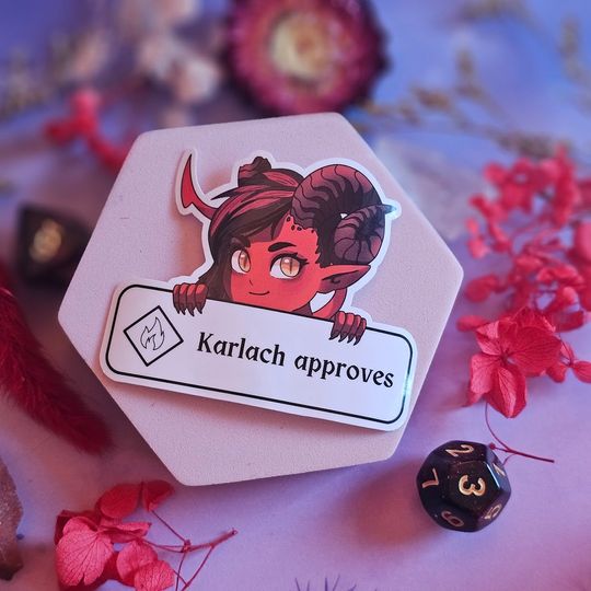Discover Baldurs gate 3 Karlach Approves sticker