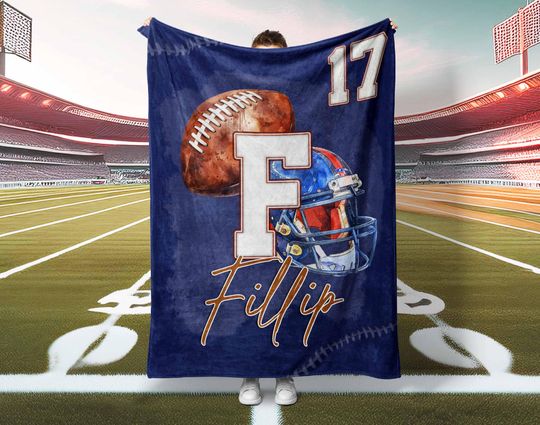 Discover Personalized Football American Blanket, Football Players Gift for Team