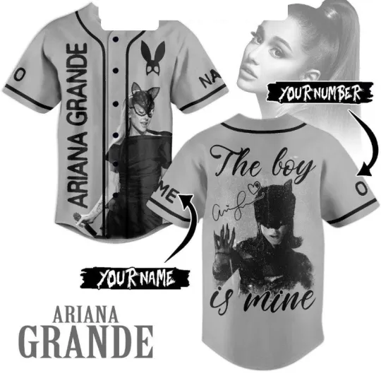 Discover Ariana The Boy Is Mine Catwoman Fan Personalized Baseball Jersey
