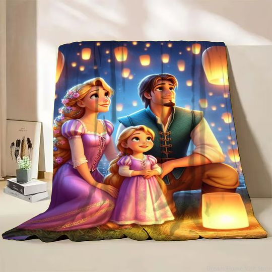 Discover Disneyyy Rapunzell Fleece Blanket - for Kids and Adults