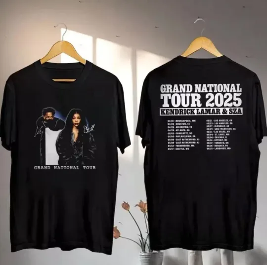 Discover Kendrick Lamar 2025 Grand National Tour T-Shirt