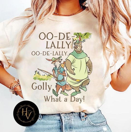 Discover Vintage Robinn Hoodd And Little John Oo-De-Lally Golly What A Day T-shirt
