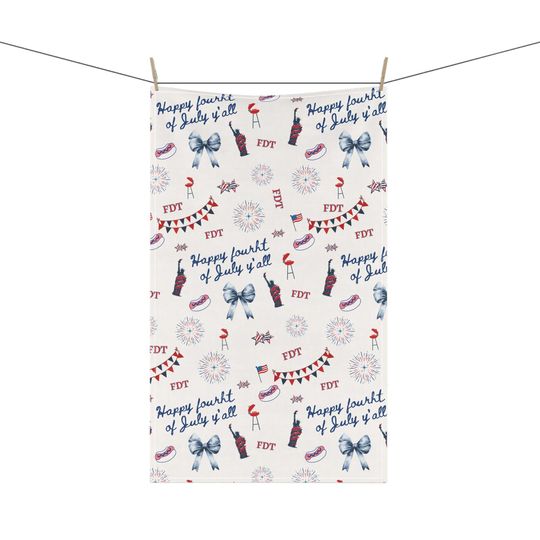 Discover Fourth of July Hand Towel, Funny Political Home Decor, July 4th Kitchen Towel