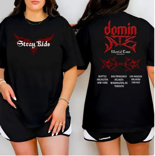 Discover Stray Kids DominATE World Tour US 2025 Shirt, Stray Kids Shirt.