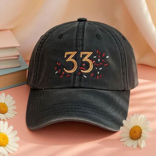 Discover Embroidered Washed Expedition 33 CapClair Obscur Inspired Hat