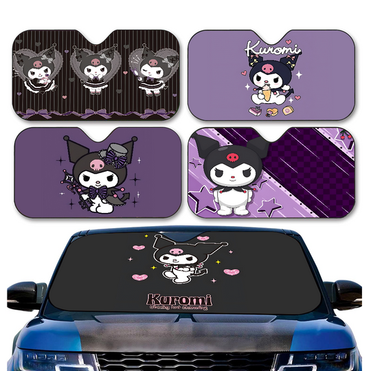 Discover Cute Cartoon Kuromi Car Sun Shade, Car Accessories Gifts