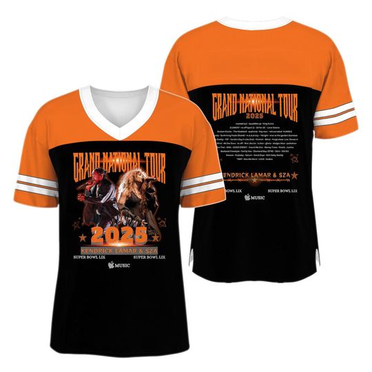 Discover Kendrick Lamar & SZA 2025 Grand National Tour Jersey, Kendrick Lamar Shirt, SZA Shirt