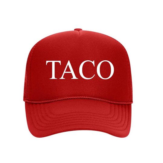 Discover Taco Trump Always Chickens Out Trucker Snapback Embroidered Hat