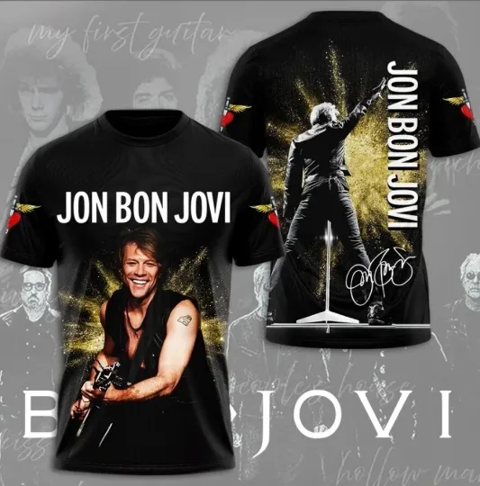 Discover HOT Bon Jovi 3D T-Shirt Tour 2025 All size S-5XL