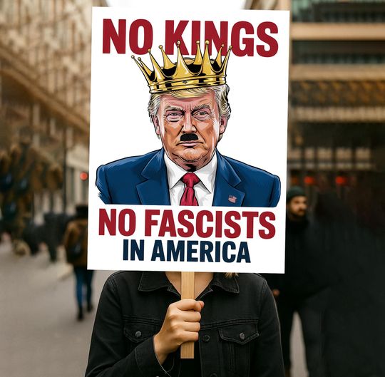 Discover No Kings No Fascists In America Protest Sign