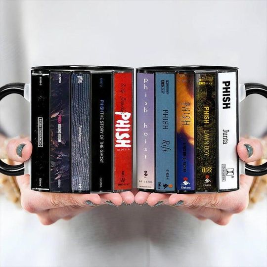 Discover Phish Albums Cassette Collection Retro Accent Mug