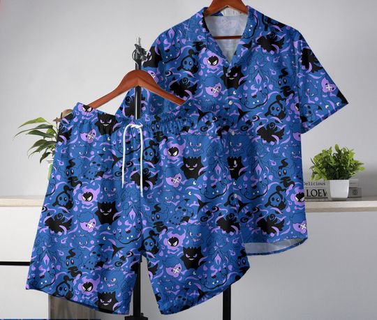 Discover Gengar Hawaiian Shirt Mimikyu Hawaii Set