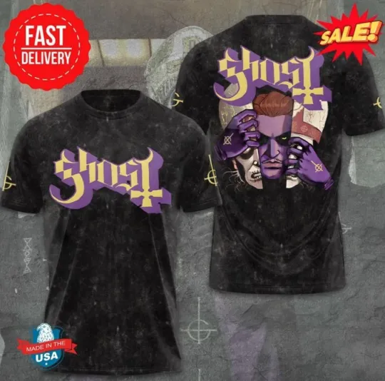 Discover Ghost Band 2025 3D Shirt, Rock Band Tee, Concert Tour Shirt, Gift For Fan