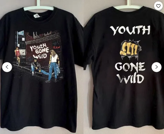 Discover Vintage 1989 SKIDD ROW Youth Gone Wild T-Shirt