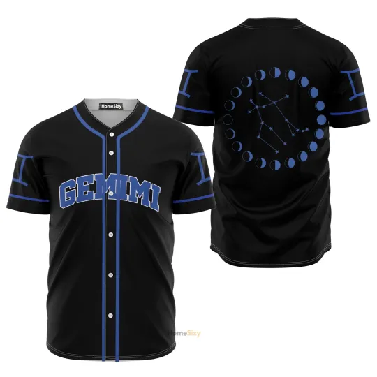 Discover Gemini Special Zodiac Blue Baseball Jersey