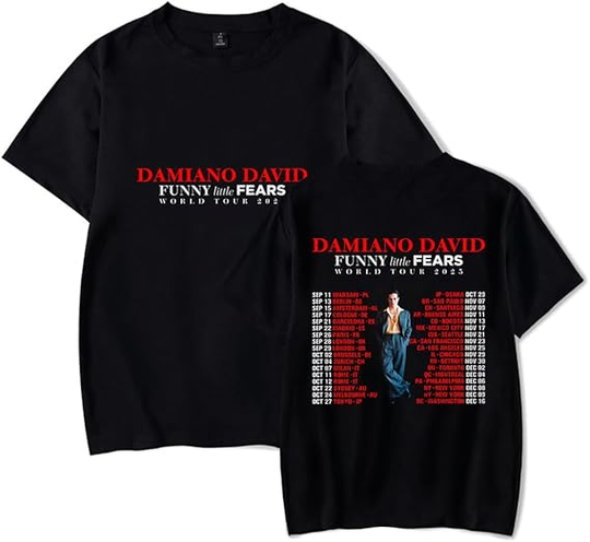 Discover Merch T-Shirt Damiano David Funny Little Fears World Tour 2025 Fashing Manch