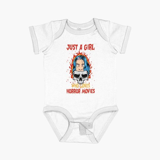 Discover Horror Movies Lover T-ShirtJust A Girl Who Loves Horror Movies, Horror Movies Baby Onesies