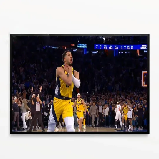 Discover Tyrese Haliburton Did Reggie Miller's Choke Celebration Poster
