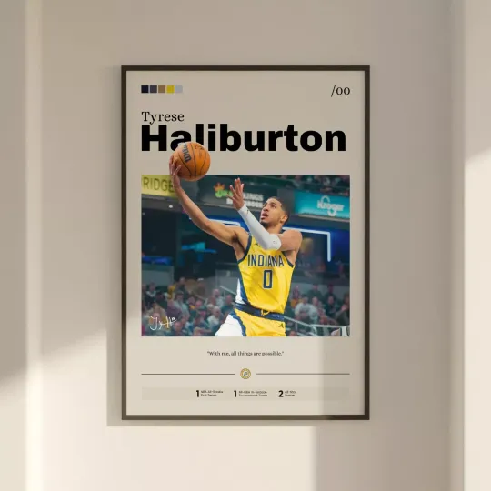 Discover Tyrese Haliburton Poster, Indiana Pacers Poster