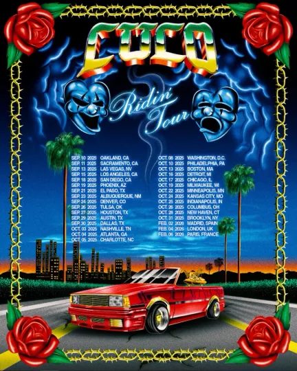 Discover CUCO RIDIN' Tour 2025 Poster, gift fans