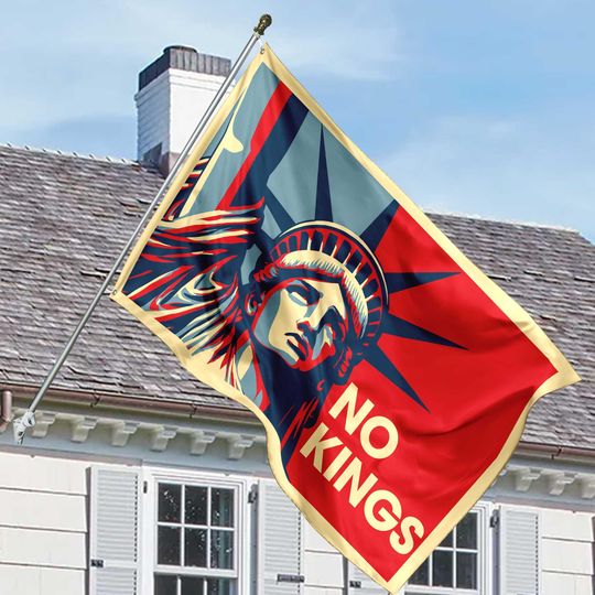 Discover No Kings House Flag, Anti Trump House Flag, Resistance Nope To Fascism Flag, Rally Flag