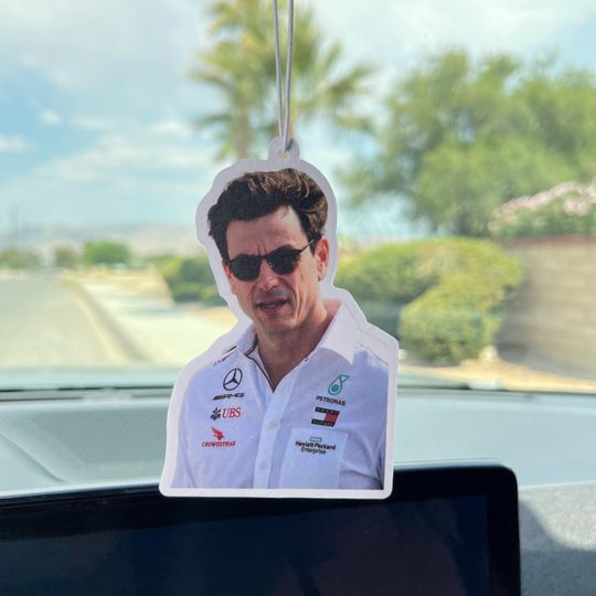 Discover Toto Wolff Car Air Freshener, Gift for Sports Lovers