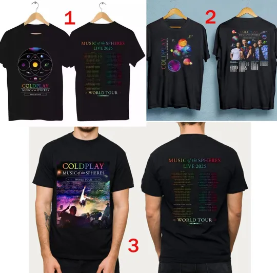 Discover Custom Coldplay World Tour 2025 T Shirt
