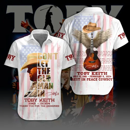Discover Toby Keith Hawaiian Shirt – Short Sleeve Country Music Button-Up for Men & Women