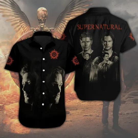 Discover Supernatural Hawaiian Shirt - Short Sleeve Button-Up for Men & Women