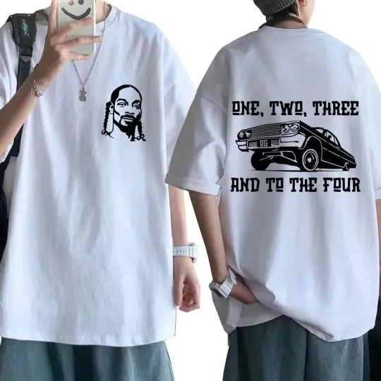 Discover 2024 Rapper Snoop Dogg Print T Shirt One Two Three and To The Four T Shirts
