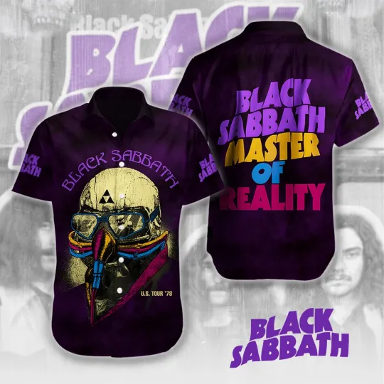 Discover Black Sabbath Short Sleeve Hawaiian Shirt - Short Sleeve Button-Up for Men & Women